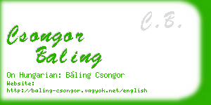 csongor baling business card